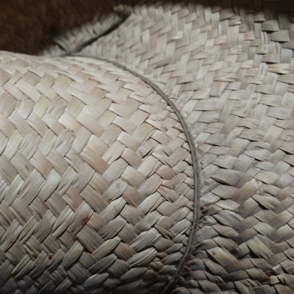 #3 VINTAGE Herringbone Handwoven Straw Hat - Picture 5 of 5